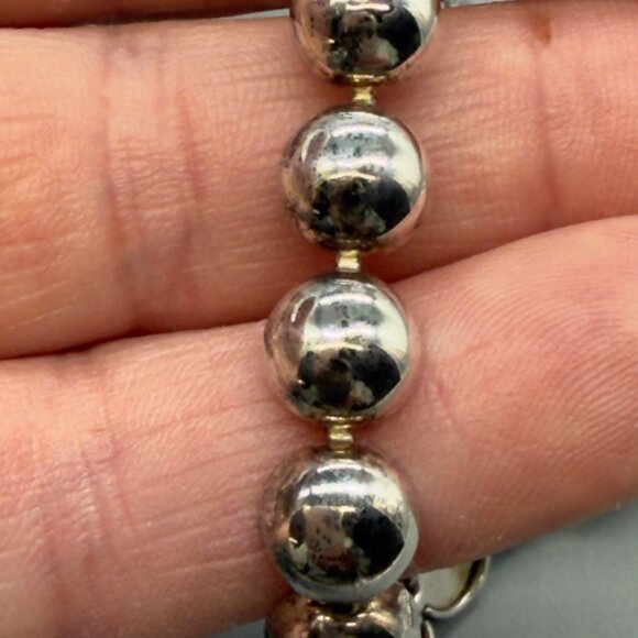 Premier Designs Silver Tone Ball Beaded Necklace & Bracelet Set of 3 - Picture 12 of 14